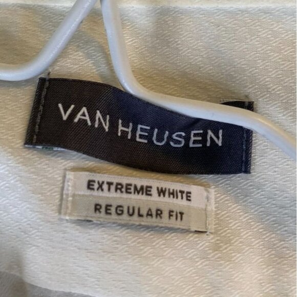 Van Husen Mens Shirt XXL 18-18.5 34-35 Extreme White Button Down - Picture 6 of 9